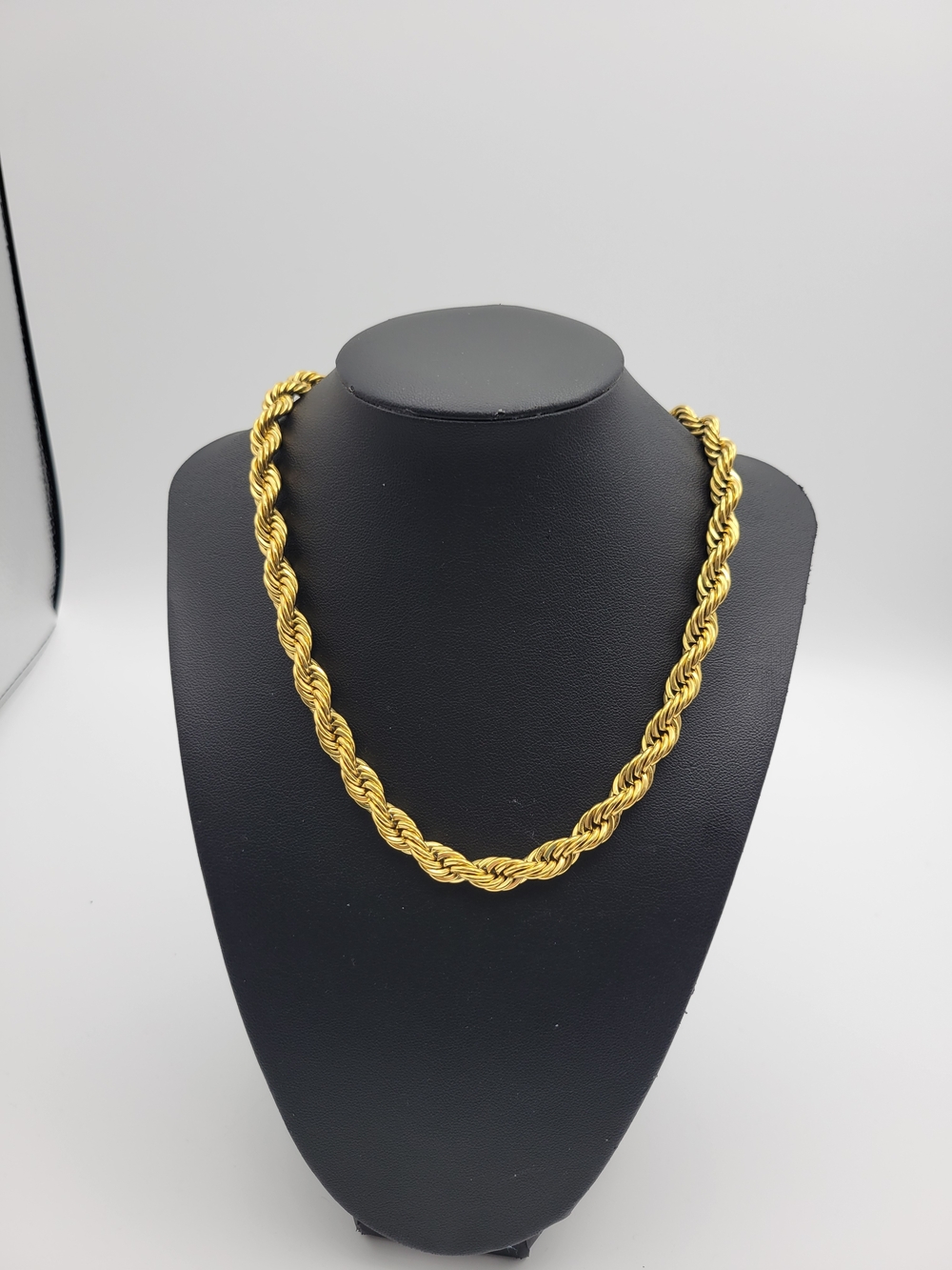 Modern Gold tone Stainless steel Rope Chain Necklace